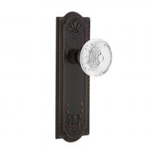 Nostalgic Warehouse 751915 - Nostalgic Warehouse Meadows Plate Single Dummy Crystal Meadows Knob in Timeless Bronze