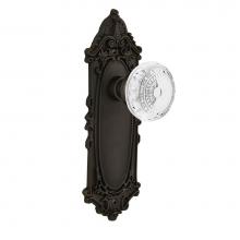 Nostalgic Warehouse 751935 - Nostalgic Warehouse Victorian Plate Single Dummy Crystal Meadows Knob in Oil-Rubbed Bronze