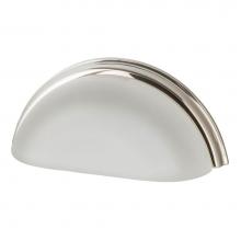 Nostalgic Warehouse 755404 - Nostalgic Warehouse Cup Pull Crystal Frosted 3'' on Center in Polished Nickel