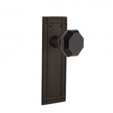 Nostalgic Warehouse 722434 - Nostalgic Warehouse Mission Plate Single Dummy Waldorf Black Door Knob in Oil-Rubbed Bronze