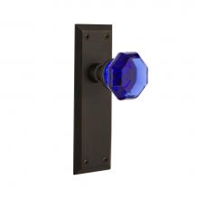 Nostalgic Warehouse 722479 - Nostalgic Warehouse New York Plate Single Dummy Waldorf Cobalt Door Knob in Oil-Rubbed Bronze