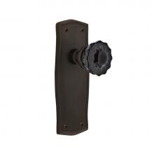 Nostalgic Warehouse 726733 - Nostalgic Warehouse Prairie Plate Passage Crystal Black Glass Door Knob in Oil-Rubbed Bronze