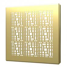 Quick Drain DECO04-BG - Square Drain Cover 4In Deco Brushed G