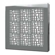 Quick Drain DECO04-P - Square Drain Cover 4In Deco Polished Ss