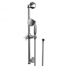 Rubinet 4GHX0ACMACM - Adjustable Slide Bar With Hand Held Shower Assembly