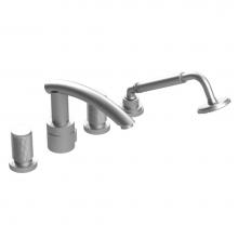 Rubinet T5HHORCHBB - Four Piece Roman Tub Filler With Hand Held Shower, Trim Only