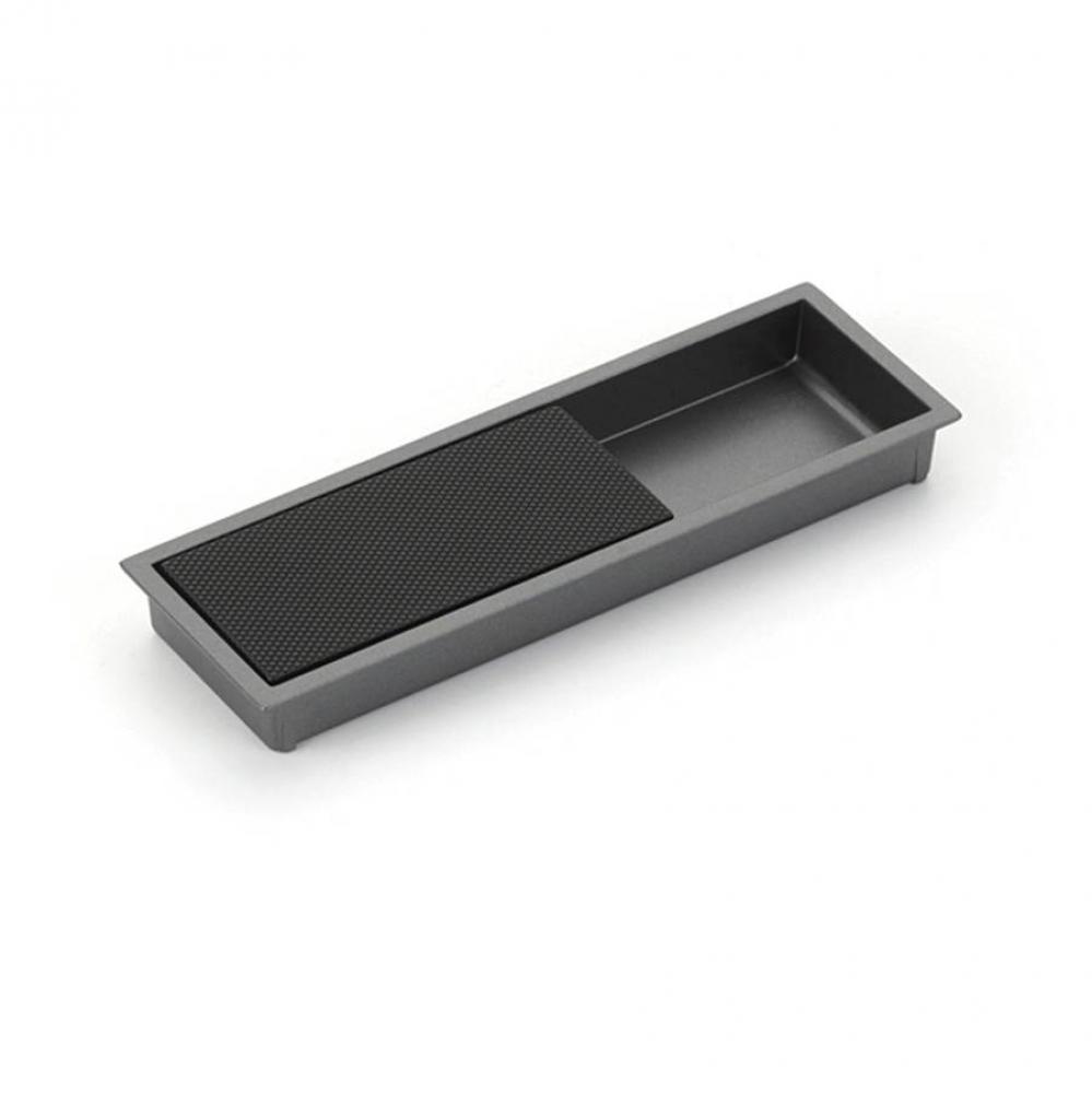 Modo, Rectangular Mixed Recessed Pull, Gun Metal/Matte Black, 6-1/4'' X 2'' Ov