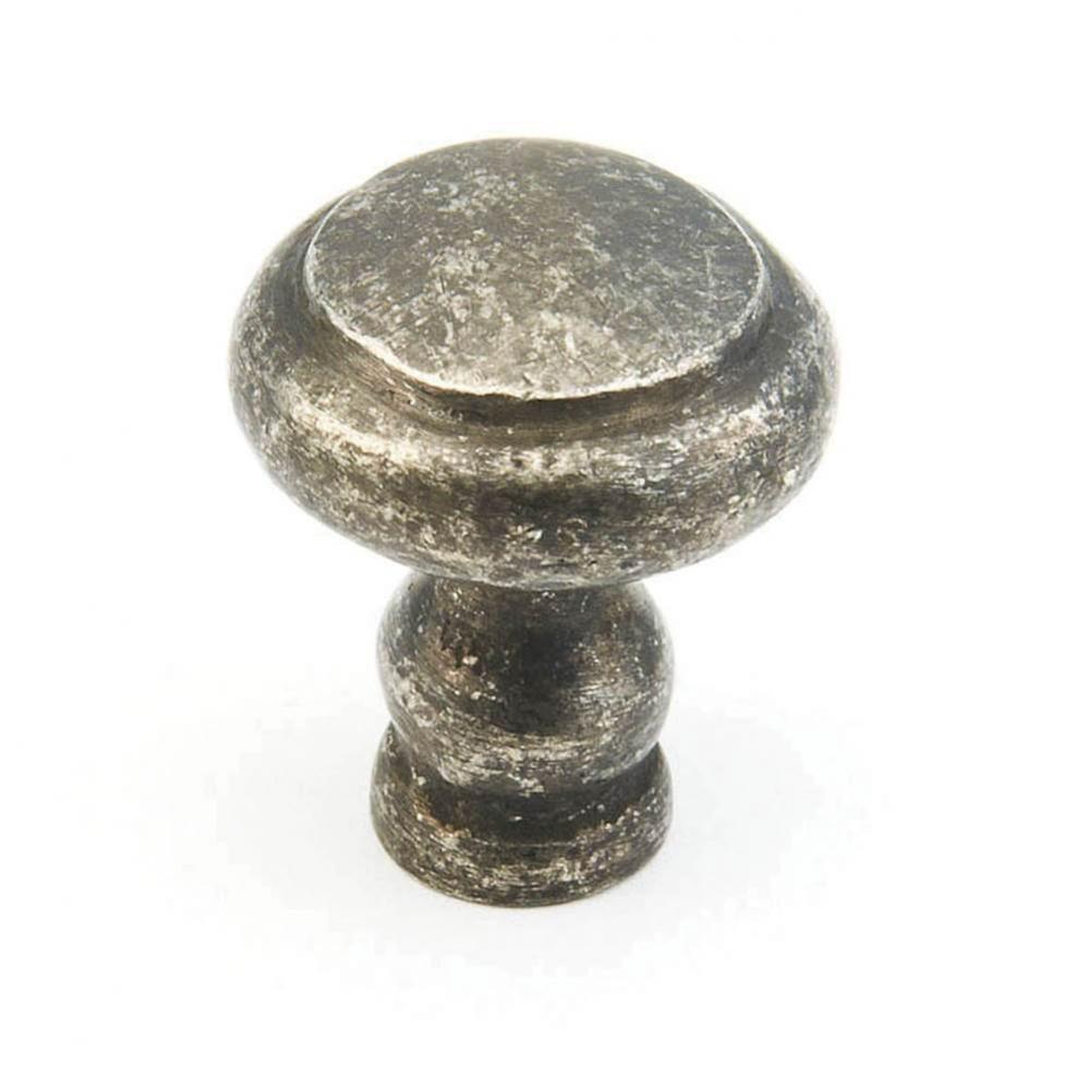 Knob, Round, Dark Pewter, 1-1/8''dia