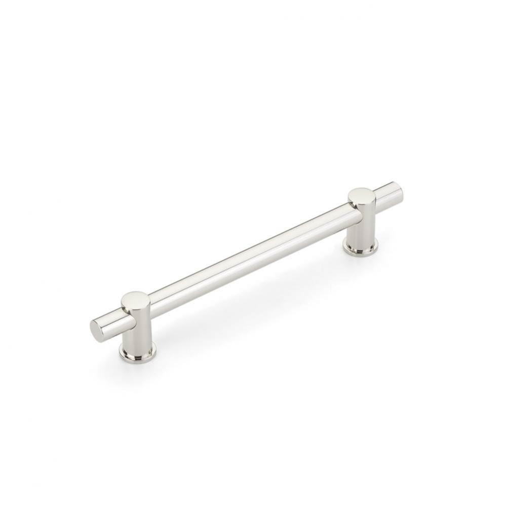 Fonce Bar Pull, 6'' cc with Polished Nickel