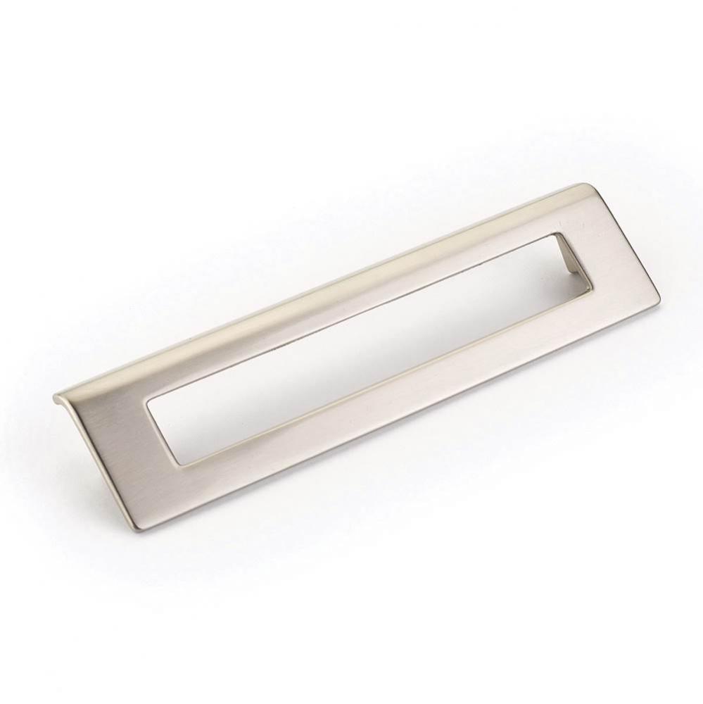 Pull, Angled Rectangle, Satin Nickel, 160 mm cc