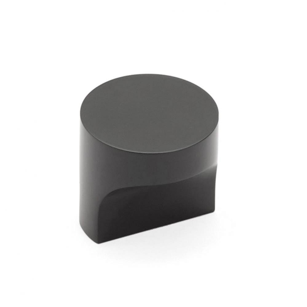 Round T-Knob, Matte Black, 1-1/4''