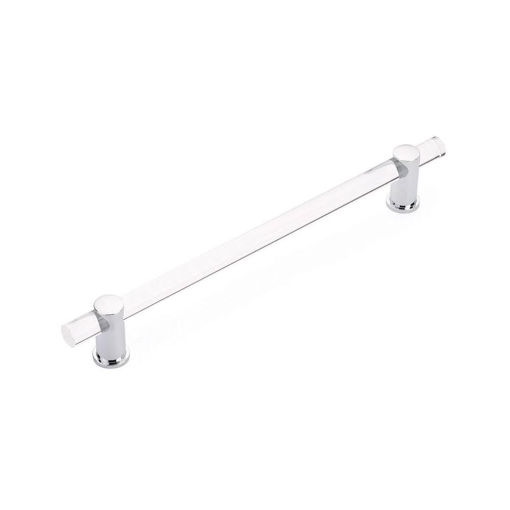 Appliance Pull clear acrylic, Polished Chrome, 12'' cc