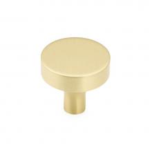 Schaub and Company 470-SB - Round Knob, Satin Brass, 1-1/4'' dia