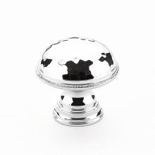 Schaub and Company 571-26 - Knob, Hammered, Knurled Edge, Polished Chrome, 1-1/4'' dia