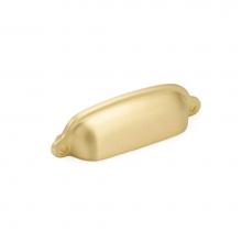 Schaub and Company 743-SB - Cup Pull, Satin Brass, 3'' cc