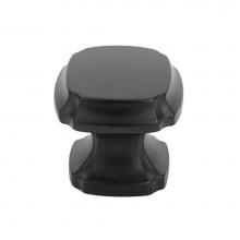 Schaub and Company 882-MB - Knob, Square, Matte Black, 1-3/8'' dia