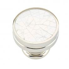 Schaub and Company 990-MOP/PN - Knob, Round, Mother of Pearl, Polished Nickel, 1-3/8'' dia