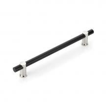 Schaub and Company CS422-MB/PN - Concealed Surface,Fonce,Appliance Pull,Non-Adjustable,Matte Black Bar/Polished Nickel Stems,12&apo