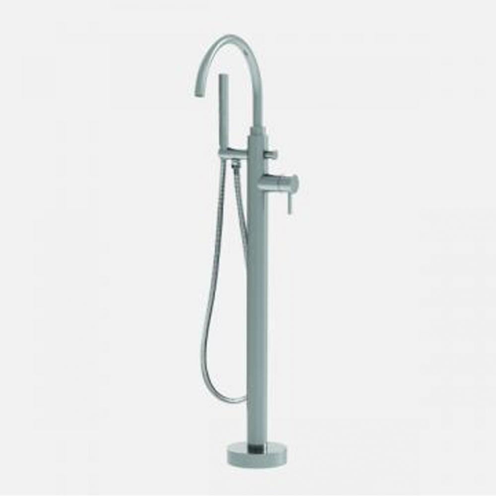 3400 - Contemporary Floormount Single-Hole Tub Filler W/Handshower Complete