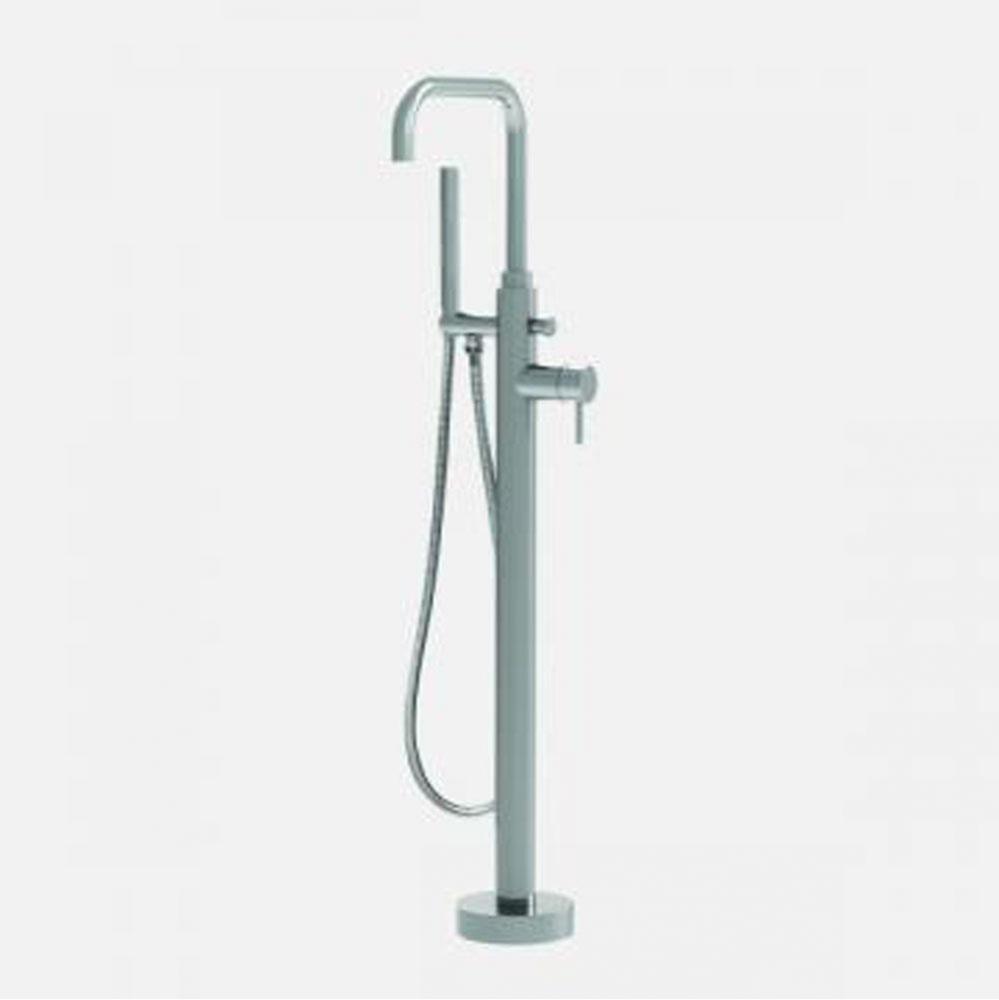 4400 Single-Hole Contemporary Floormount Tub Filler W/Handshower - Complete