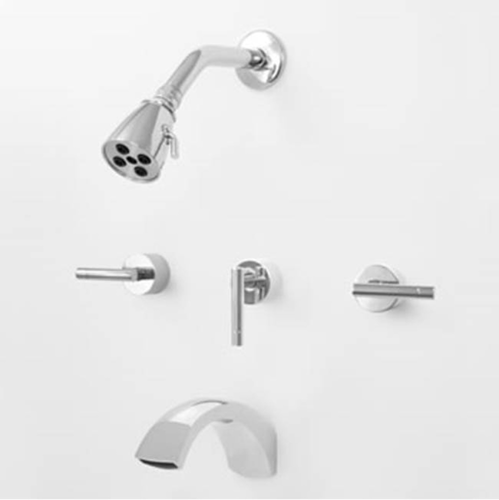 3 Valve Tub & Shower Set TRIM (Includes HAF and Wall Tub Spout) PALERMO CHROME .26