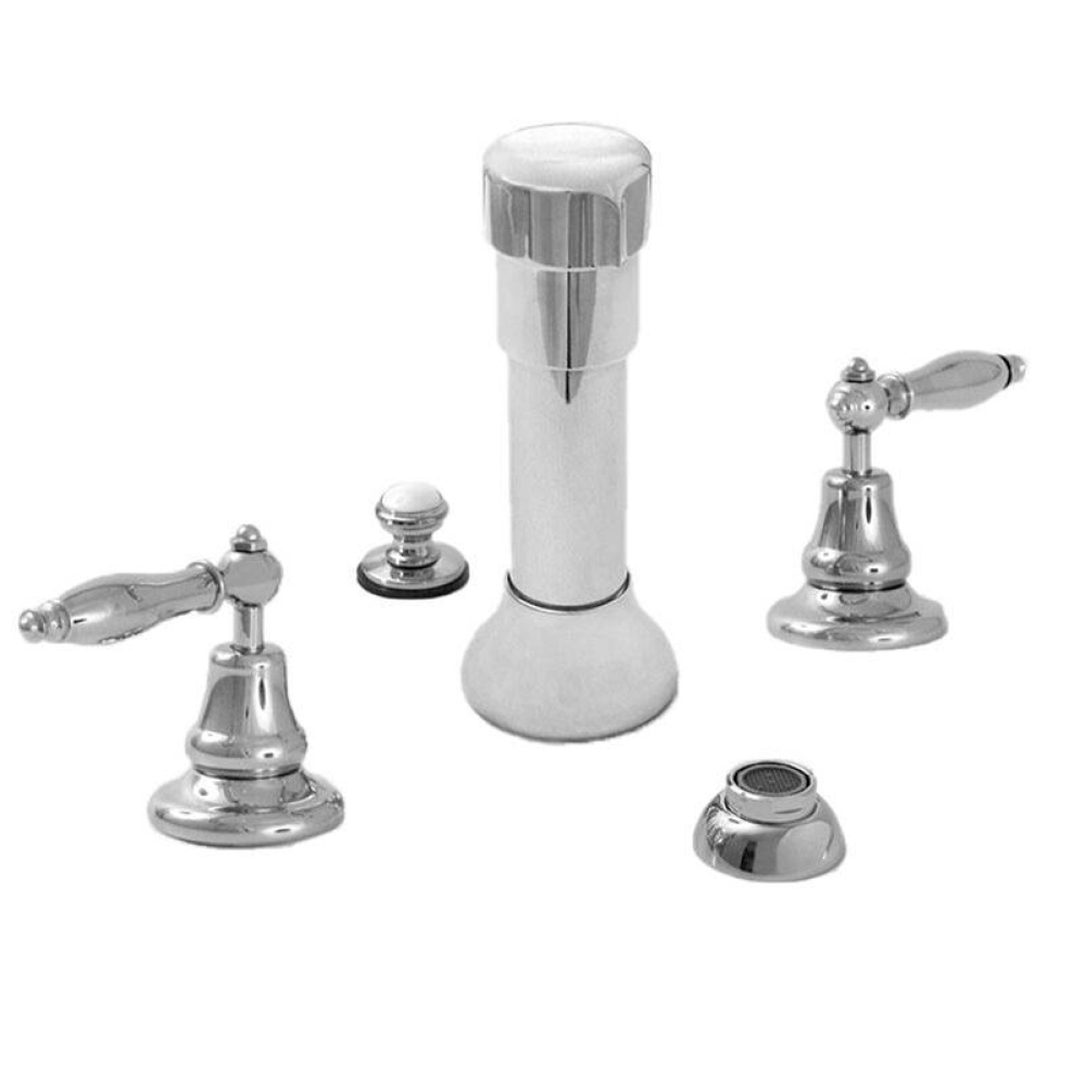 Bidet Set Complete with 486 Finial Lever in Polished Black