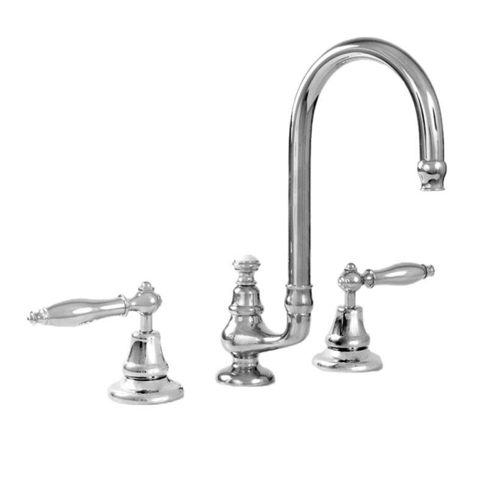 Sancerre Grand Widespread Lavatory Set with 486 Finial Lever in Polished Brass PVD