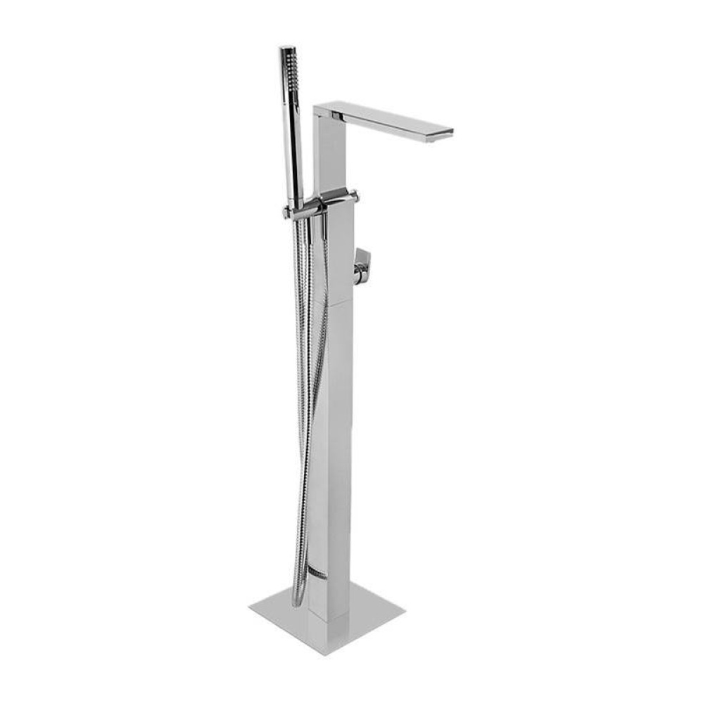 Floormount Tub Filler w/Handshower TRIM POLISHED GOLD .24