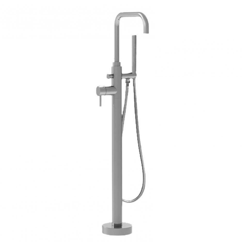 4400 Single-Hole Contemporary Floormount Tub Filler W/Handshower - Trim Only