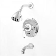Sigma 1.322568DT.26H - 3200 Venezia Pressure Balanced Tub & Deluxe Shower W/ Honey Onyx Marble