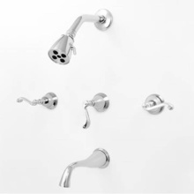 Sigma 1.201333T.26 - 3 Valve Tub & Shower Set TRIM (Includes HAF and Wall Tub Spout) HAMPSHIRE CHROME .26