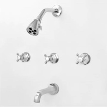 Sigma 1.300933T.26 - 3 Valve Tub & Shower Set TRIM (Includes HAF and Wall Tub Spout) SALEM CHROME .26