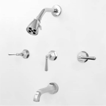 Sigma 1.301033T.26 - 3 Valve Tub & Shower Set TRIM (Includes HAF and Wall Tub Spout) WINDHAM CHROME .26