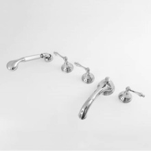 Sigma 1.400393T.24 - Roman Tub Set TRIM with Deckmount Handshower LEXINGTON POLISHED GOLD .24
