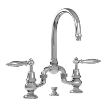 Sigma 7.5748608.28 - Sancerre Bridge Lavatory Set with 486 Finial Lever in Satin Copper