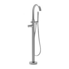 Sigma 1.1600530T.78 - Contemporary Floormount Single-Hole Tub Filler Trim Satin Silver .78