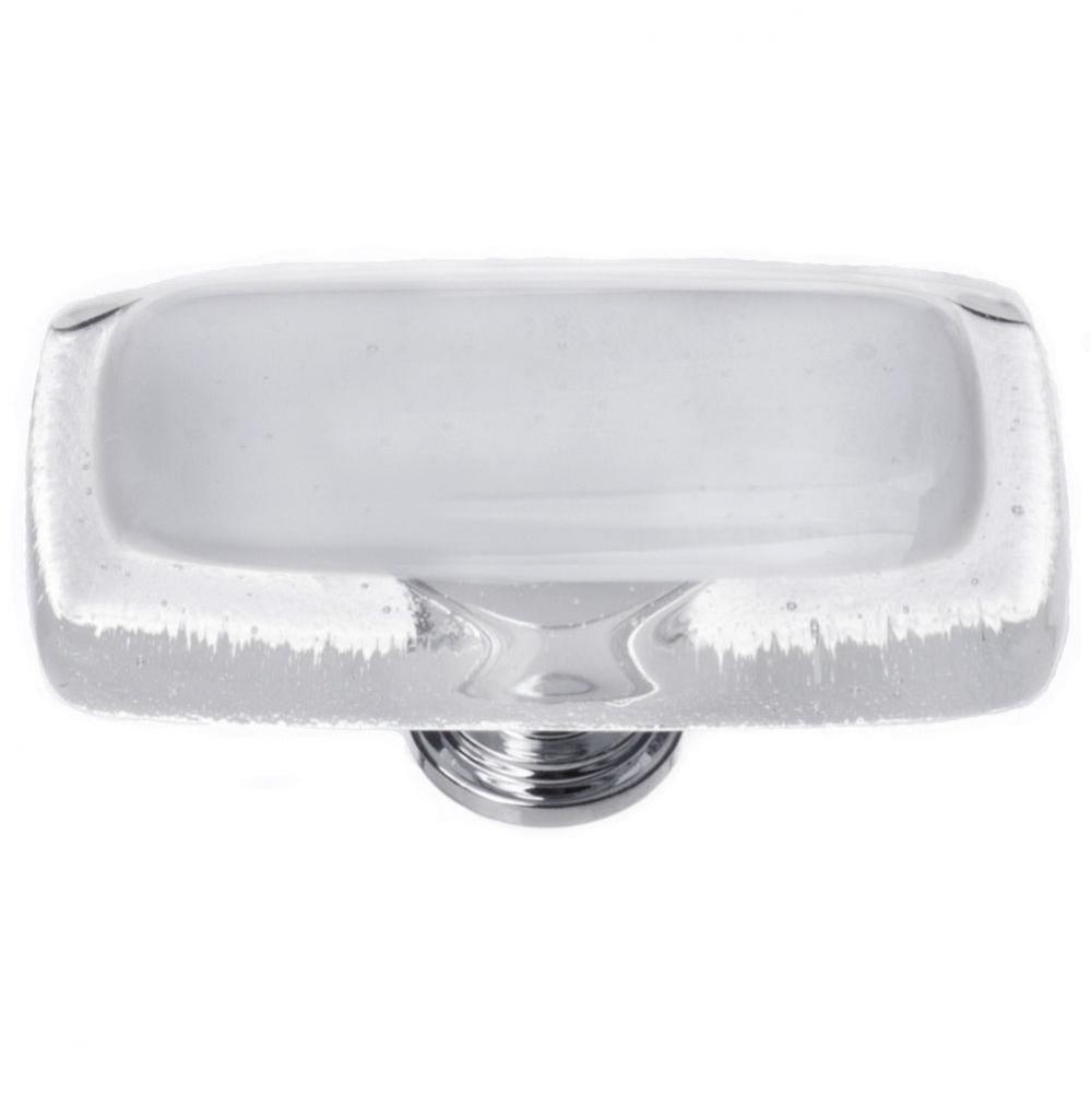 Reflective Blue-Grey Long Knob With Oil Rubbed Bronze Base