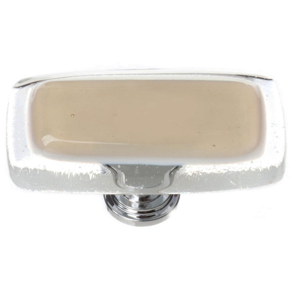 Reflective Sesame Long Knob With Polished Chrome Base