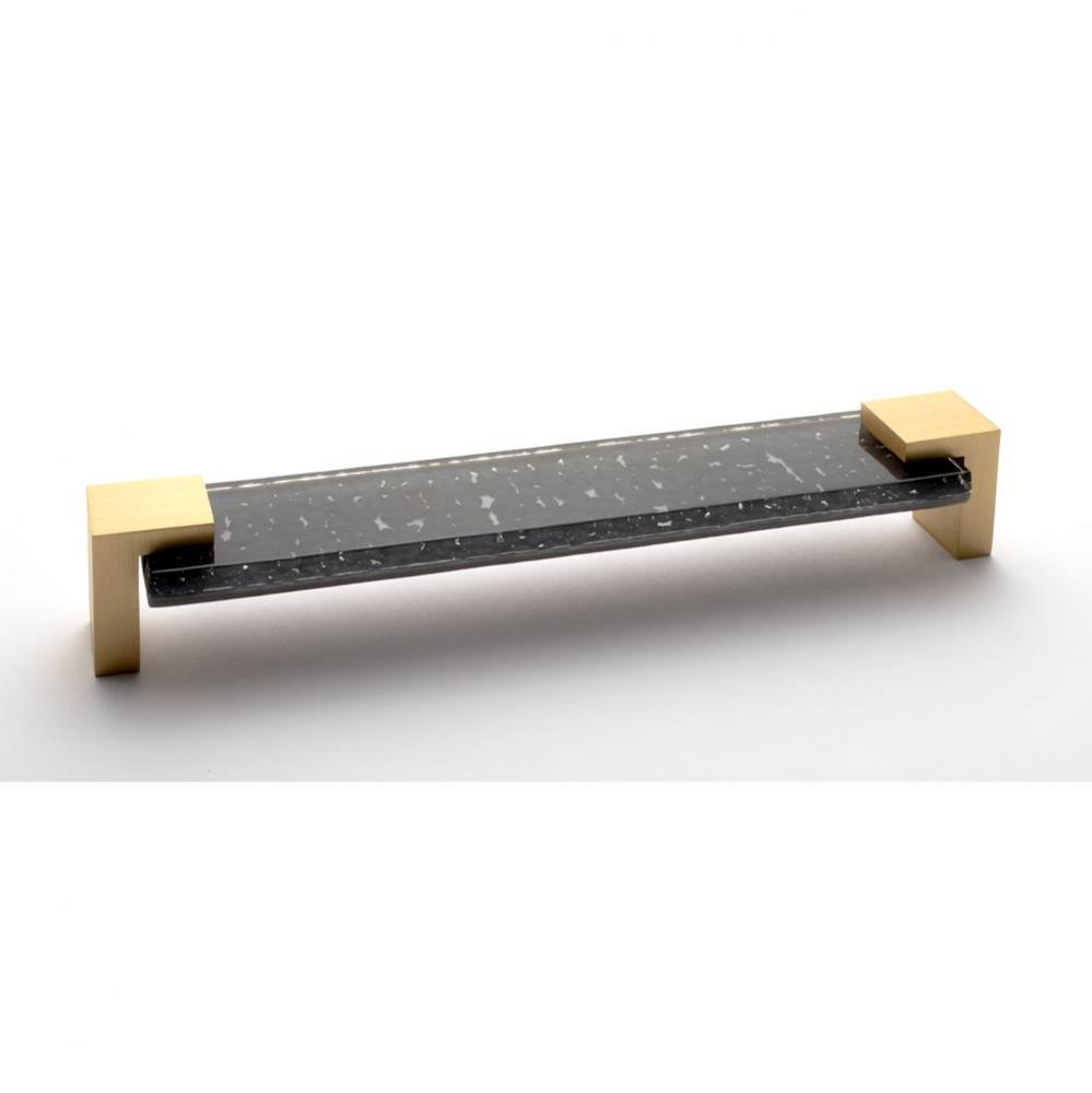 Affinity Slate Grey Pull With Satin Brass Base