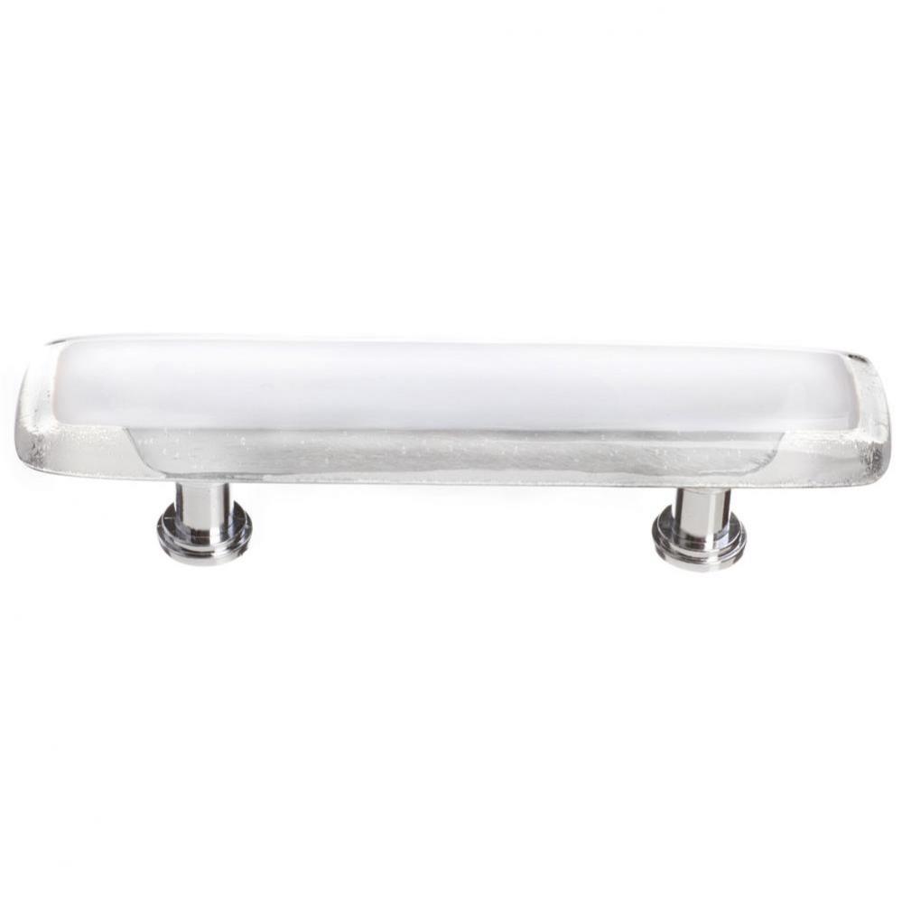 Reflective White Pull With Oil Rubbed Bronze Base
