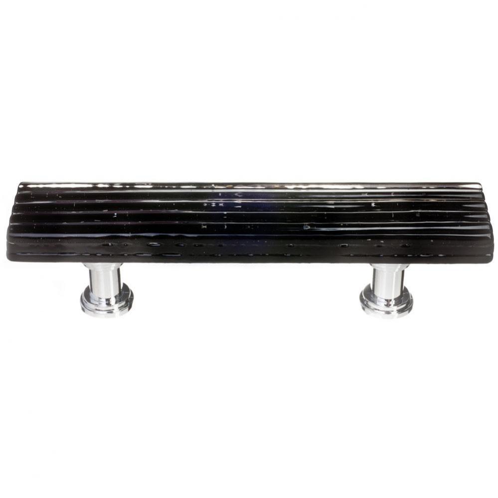 Reed Black Pull With Satin Nickel Base