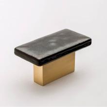Sietto K-1802-SN - Skyline Irid Black Knob With Satin Nickel Base