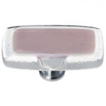 Sietto LK-718-SN - Reflective Purple Long Knob With Satin Nickel Base
