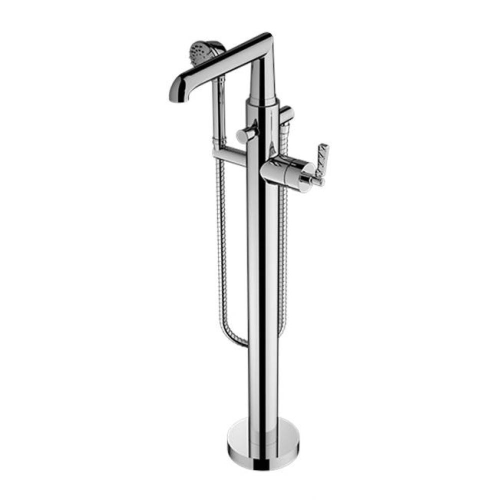 TRIM - Floor Mount Tub Filler with Hand Shower