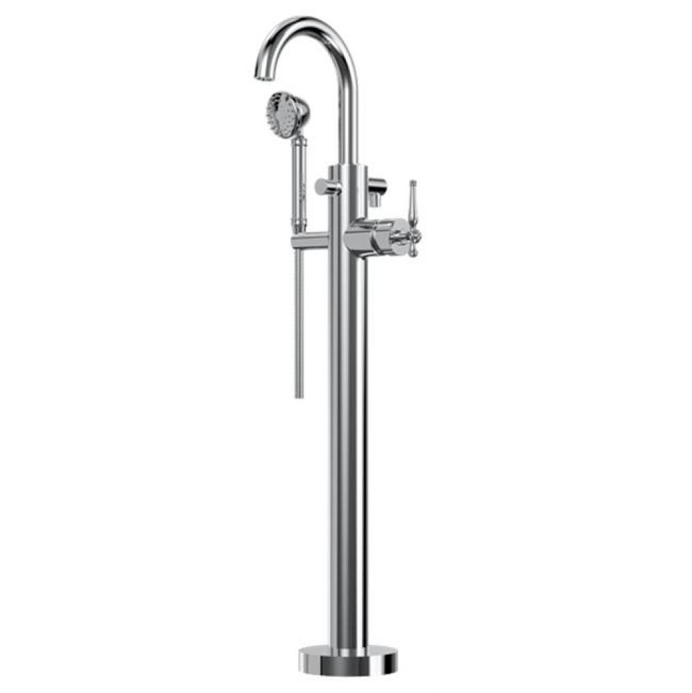 TRIM - Floor Mount Tub Filler with Hand Shower