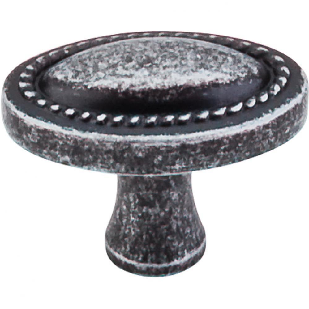 Oval Rope Knob 1 1/4 Inch Black Iron