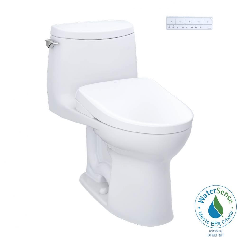 TOTO WASHLET plus UltraMax II 1G One-Piece Elongated 1.0 GPF Toilet and WASHLET plus S7 Contempora