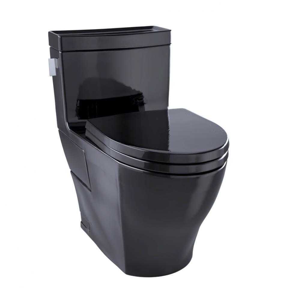 TOTO® Legato® One-Piece Elongated 1.28 GPF Universal Height Skirted Toilet, Ebony Black