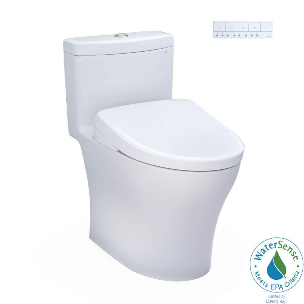 TOTO WASHLET plus Aquia IV One-Piece Elongated Dual Flush 1.28 and 0.9 GPF Toilet with Auto Flush