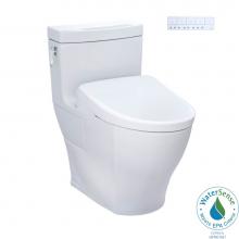 Toto MW6264726CEFGA#01 - TOTO WASHLET plus Aimes One-Piece Elongated 1.28 GPF Toilet with Auto Flush S7 Contemporary Bidet